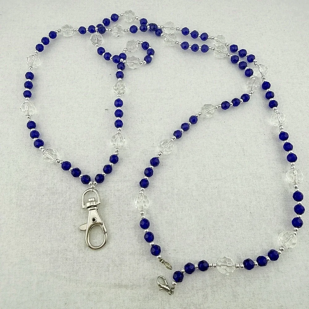 Handmade blue white